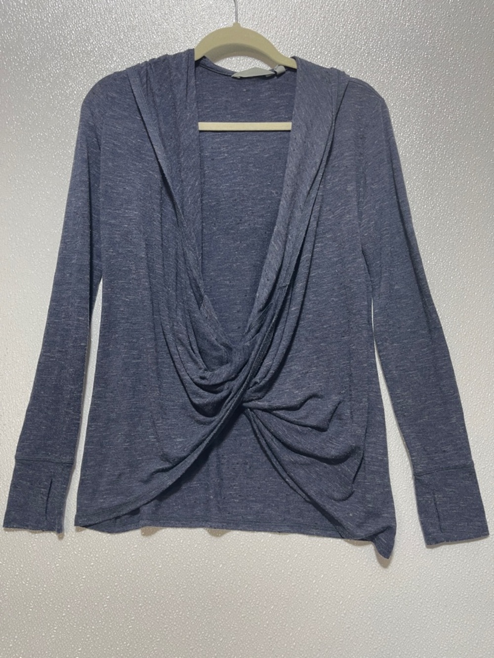 Athleta Dark Heather Navy Infinity Hoodie